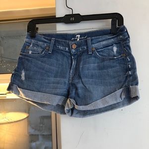 7 for all mankind denim shorts
